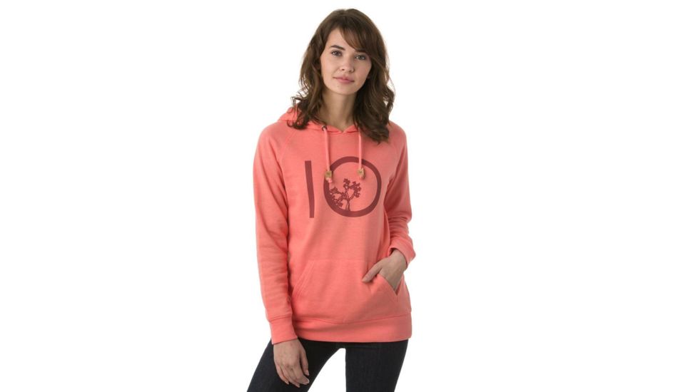 Tentree Classic Ten Hoodie Fleece Hoodie, Womens, Burnt Coral, XXL SP18-WFVIN-PNK-XXL