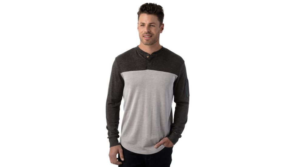 Tentree Dakar Tencel French Terry Long Sleeve, Mens, Lunar Rock/Phantom, S SP18-MLDAK-GRY-S