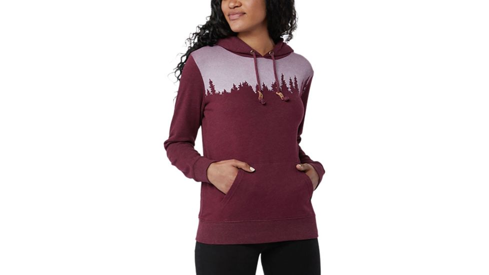 Tentree Juniper Fleese Hoodie, Womens, Burgundy, Small, FA18-WFJUN-RED-S
