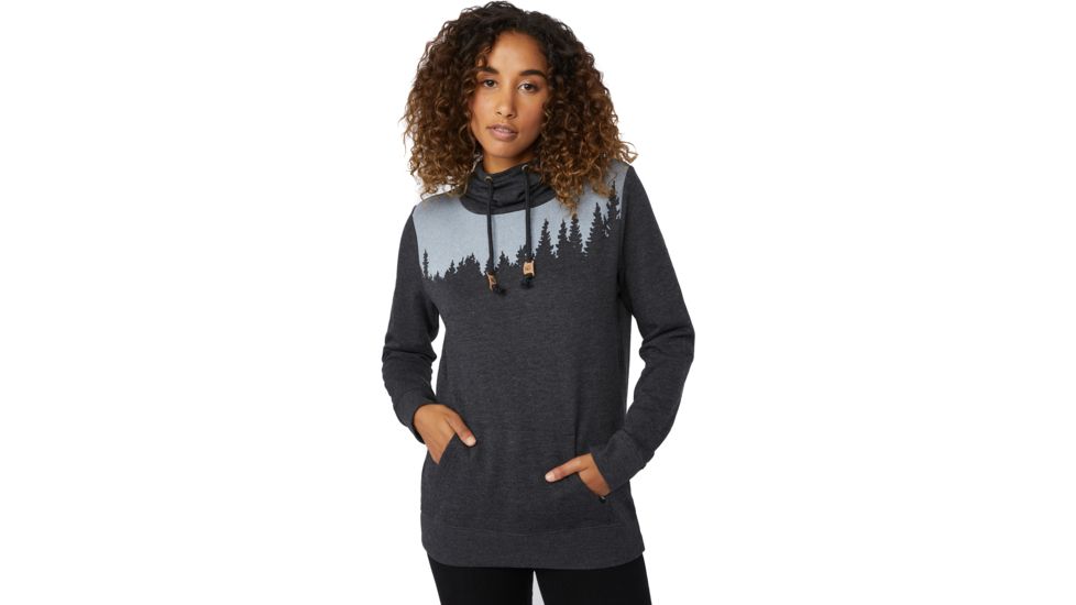 Tentree Juniper Fleese Hoodie, Womens, Meteorite, Extra Large, FA18-WFJUN-BLK-XL