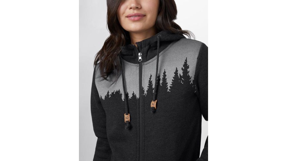 Tentree Juniper Zip Hoodie - Womens, Meteorite Black Heather, L, TCW1760-0451-L