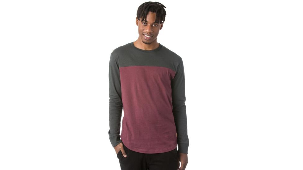 Tentree Moab Organic Long Sleeve, Mens, Catawba Grape/Phantom, S SP18-MLMOA-RED-S