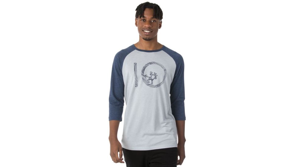 Tentree Planters Tri-blend 3.25 Sleeve, Mens, Pearl Blue/Vintage Indigo, XXL SP18-MLPLA-BLU-XXL
