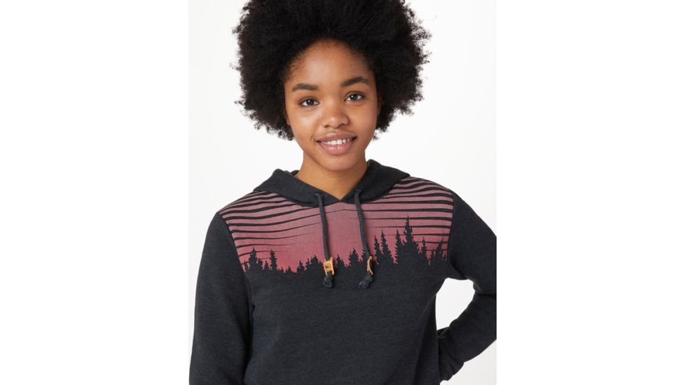 Tentree Sunset Juniper Hoodie - Womens, Meteorite Black Heather, L, TCW1783-0451-L