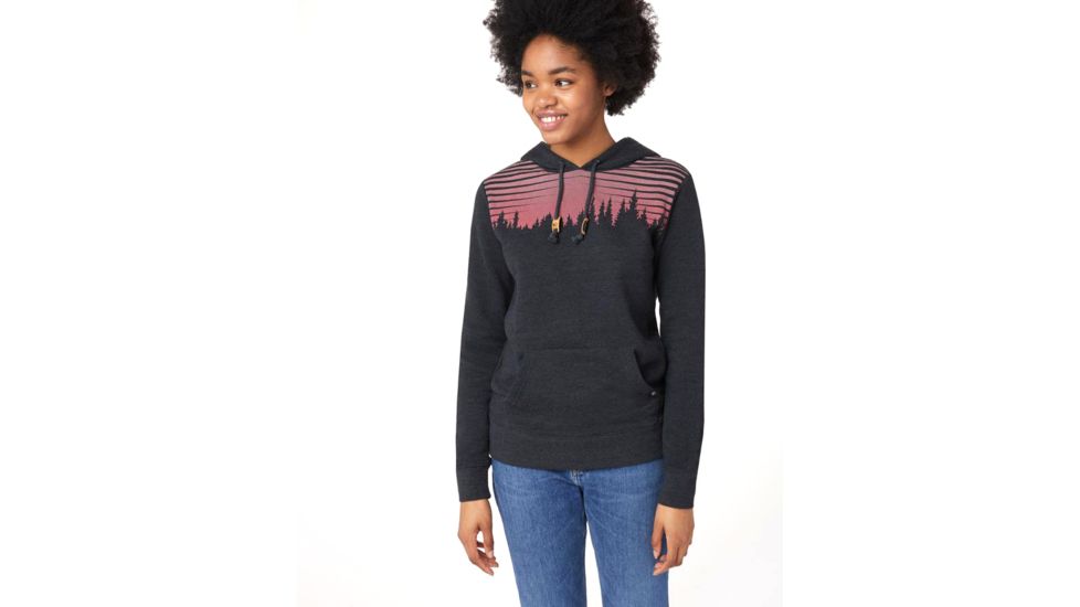Tentree Sunset Juniper Hoodie - Womens, Meteorite Black Heather, L, TCW1783-0451-L