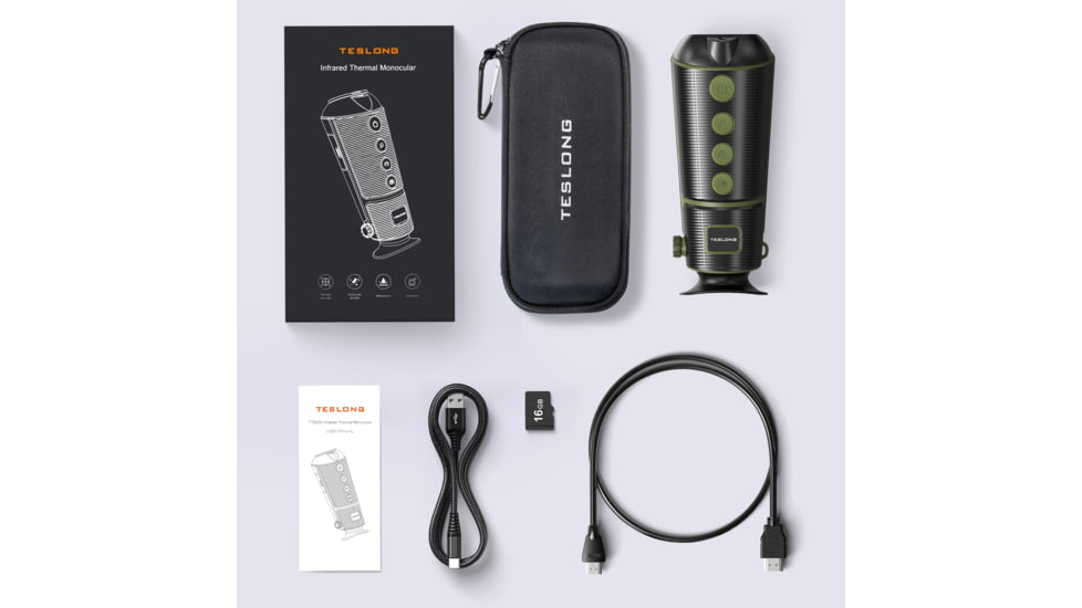 Teslong TTS260 4x Night Vision Thermal Imaging Monocular, Black / Mettalic Grey, TTS260