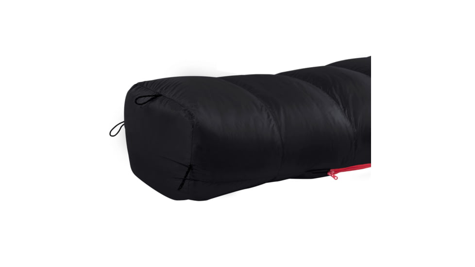 TETON Sports ALTOS 0 F Down-Filled Mummy Sleeping Bag, Black/Red, 2202BK