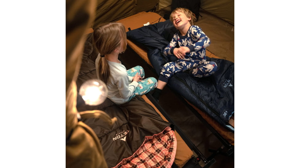 TETON Sports Celsius Junior 20 F Sleeping Bag for Kids, Blue/Brown, Junior, 1051L