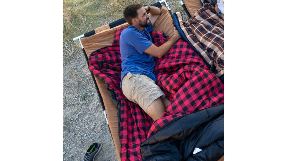 TETON Sports Celsius XXL 0 F Sleeping Bag, Left Zipper, Black/Red, 2XL, 101L