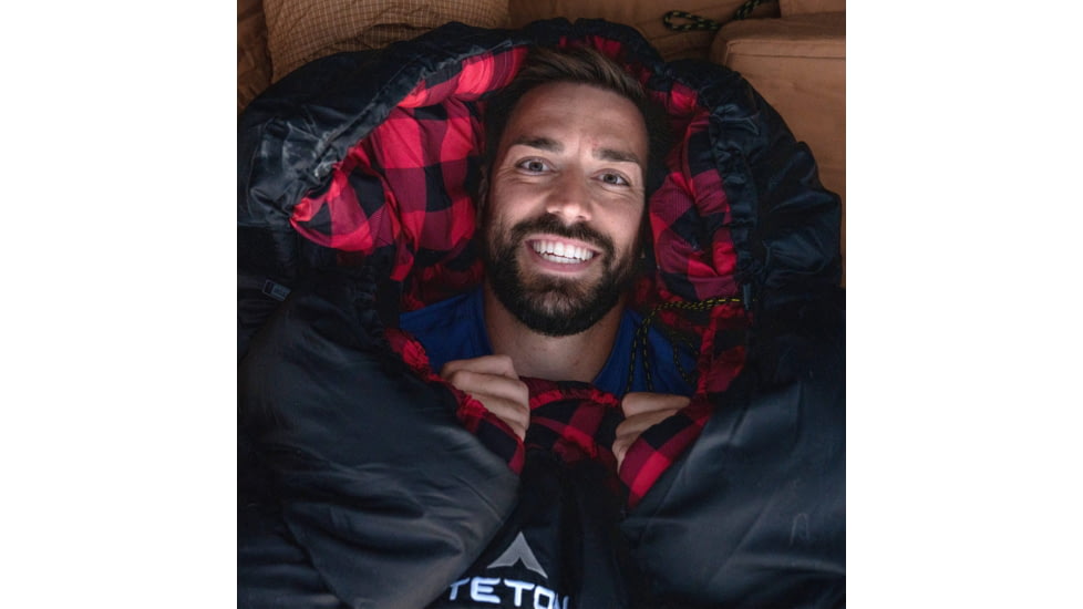 TETON Sports Celsius XXL 0 F Sleeping Bag, Left Zipper, Black/Red, 2XL, 101L