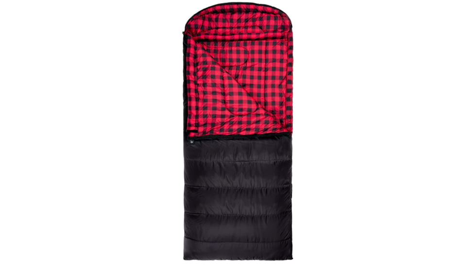 TETON Sports Celsius XXL 0 F Sleeping Bag, Left Zipper, Black/Red, 2XL, 101L