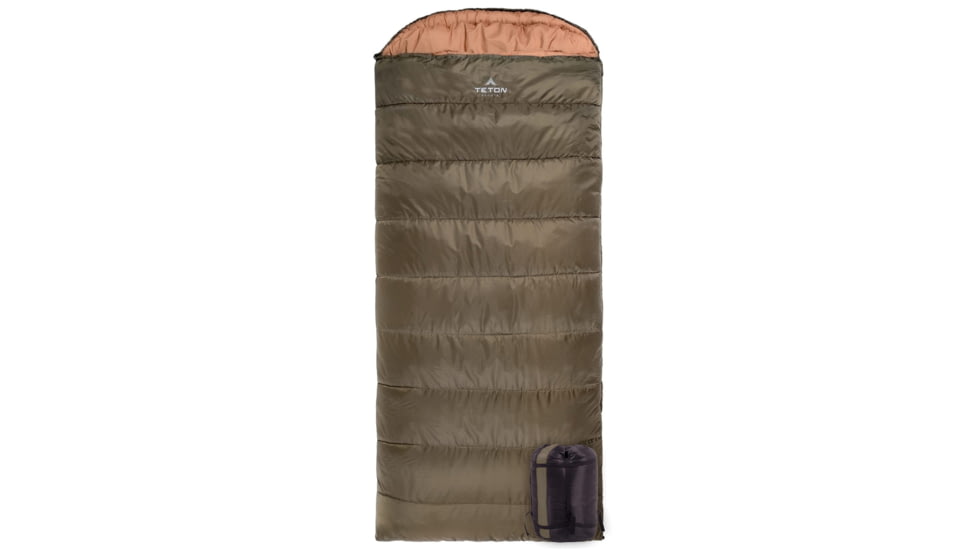 TETON Sports Celsius XXL 0 F Sleeping Bag, Left Zipper, Green, 2XL, 100L