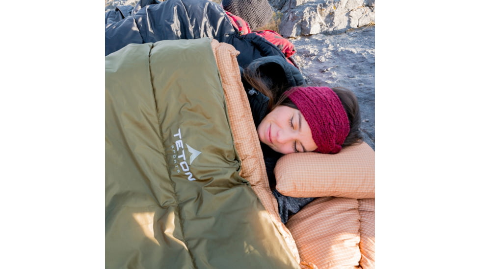 TETON Sports Celsius XXL 0 F Sleeping Bag, Left Zipper, Green, 2XL, 100L