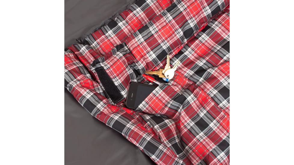 TETON Sports Celsius XXL 0 F Sleeping Bag, Left Zipper, Grey/Red, 2XL, 102L