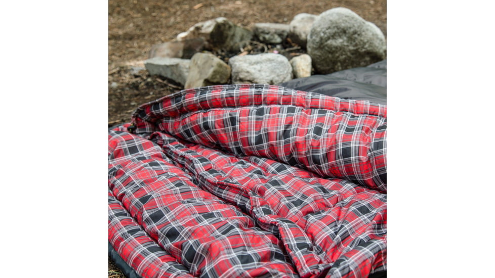 TETON Sports Celsius XXL 0 F Sleeping Bag, Left Zipper, Grey/Red, 2XL, 102L