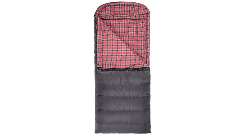 TETON Sports Celsius XXL 0 F Sleeping Bag, Left Zipper, Grey/Red, 2XL, 102L