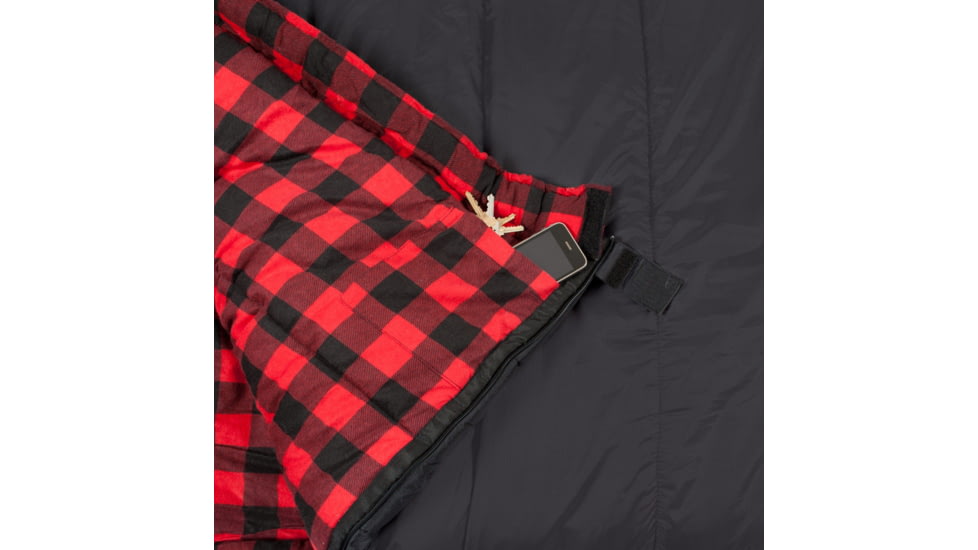 TETON Sports Celsius XXL 0 F Sleeping Bag, Right Zipper, Black/Red, 2XL, 101R