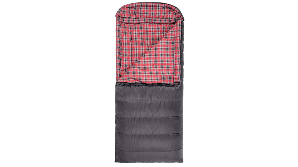 TETON Sports Celsius XXL 0 F Sleeping Bag, Right Zipper, Grey/Red, 2XL, 102R