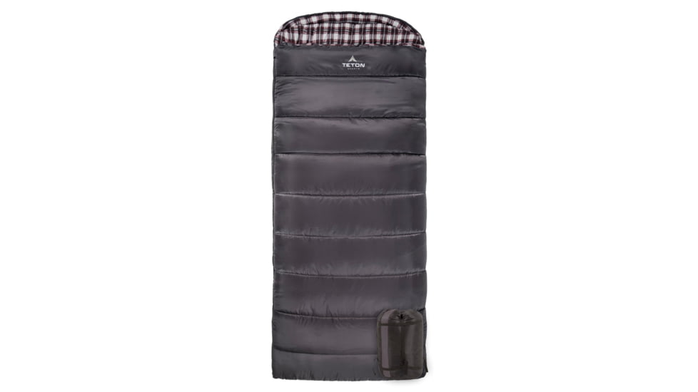 TETON Sports Fahrenheit XXL -25 F Sleeping Bag, Grey/Red, 2XL, 1062L