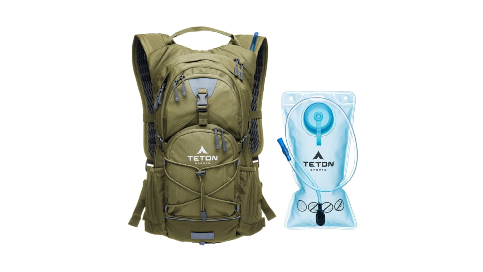 TETON Sports Oasis 18L Hydration Pack with 2L Bladder, Olive, 2101SCOL