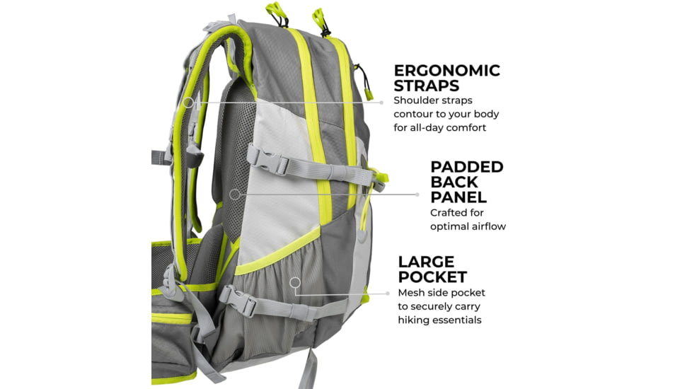 TETON Sports Pursuit 2000 Backpack, Grey, 33L, 1200