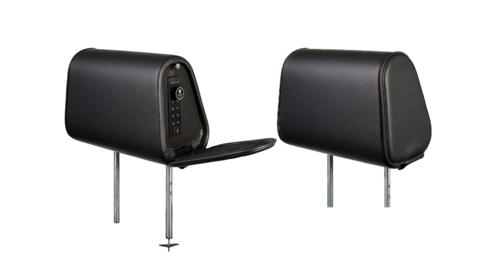 The Headrest Safe Co. The Vulcan Bundle Right-Hand Driver Bundle, Leatherette, Black, HRBUNBL01RH