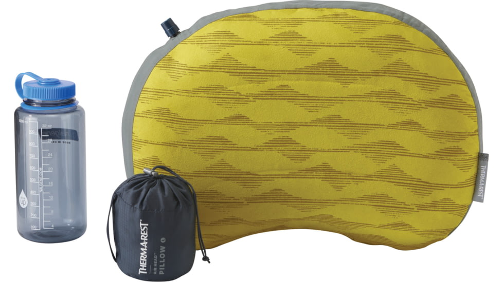 Therm-a-Rest Air Head Pillow, Yellow Mountains, Large, 14236