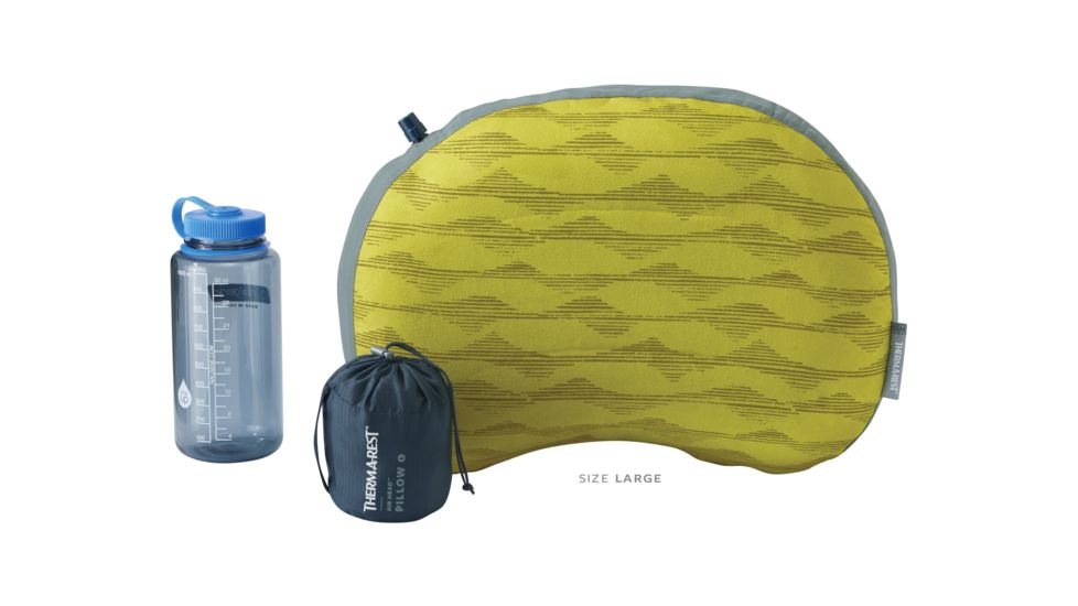 Therm-a-Rest Air Head Pillow, Large, Yellow Mountains, 13185