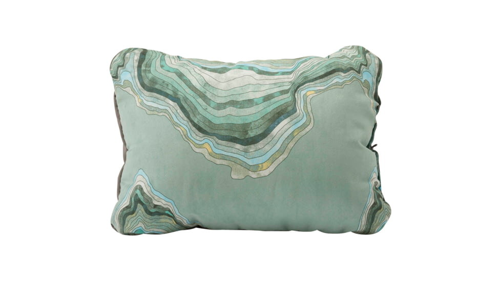 Therm-a-Rest Compressible Pillow Cinch, Sage/Topo Wave, Small, 11623