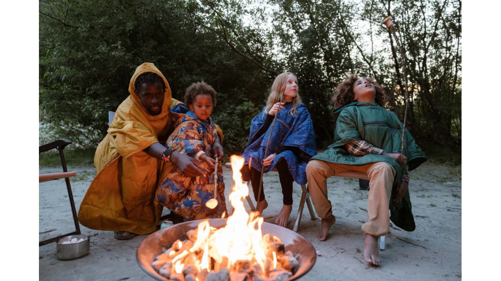 Therm-a-Rest Honcho Poncho - Kids, Green Print, 5-10 year, 13855