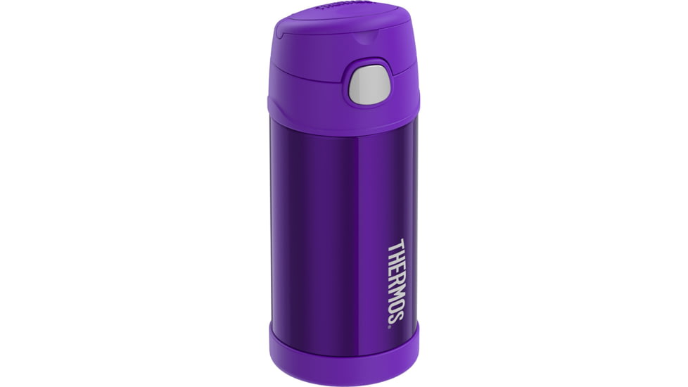 Thermos FUNtainer Stainless Steel Insulated Purple Water Bottle w/Straw - 12oz 79459