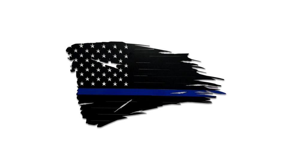 Thin Blue Line Flag Metal Sign, 15 - TBL-MS-15