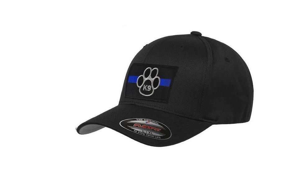 Thin Blue Line Flexfit Hat - K9 Unit, Thin Blue Line - FLEX-K9-BLACK-XL