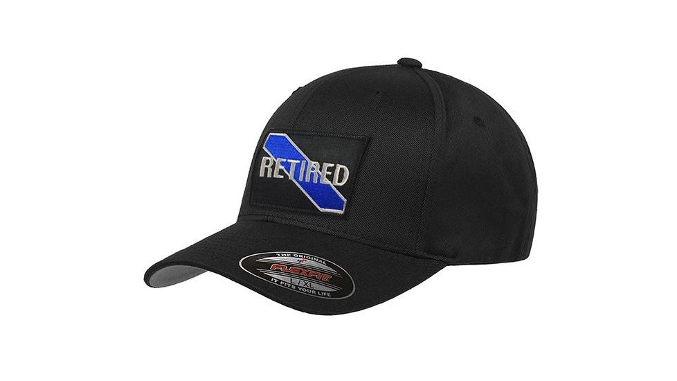 Thin Blue Line Flexfit Hat - Retired , Thin Blue Line - FLEX-RET-BLACK-XXL