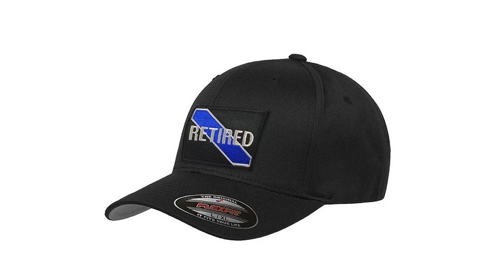 Thin Blue Line Flexfit Retired Hat, Thin Blue Line - FLEX-RET-BLACK-LARGE