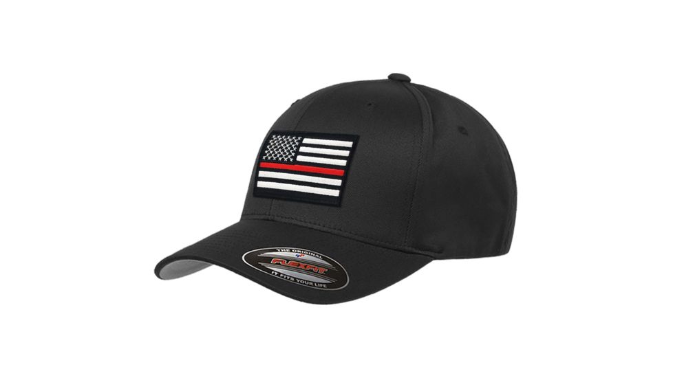 Thin Blue Line Flexfit Thin Red Line Hat - FLEX-TRL-BLACK-MEDIUM
