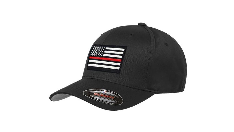 Thin Blue Line Flexfit Thin Red Line Hat - FLEX-TRL-BLACK-XXL