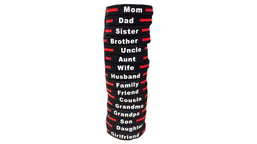 Thin Blue Line Girlfriend - Thin Red Line Bracelet, 8 Inch - TRL-GIRLFRIEND-BR