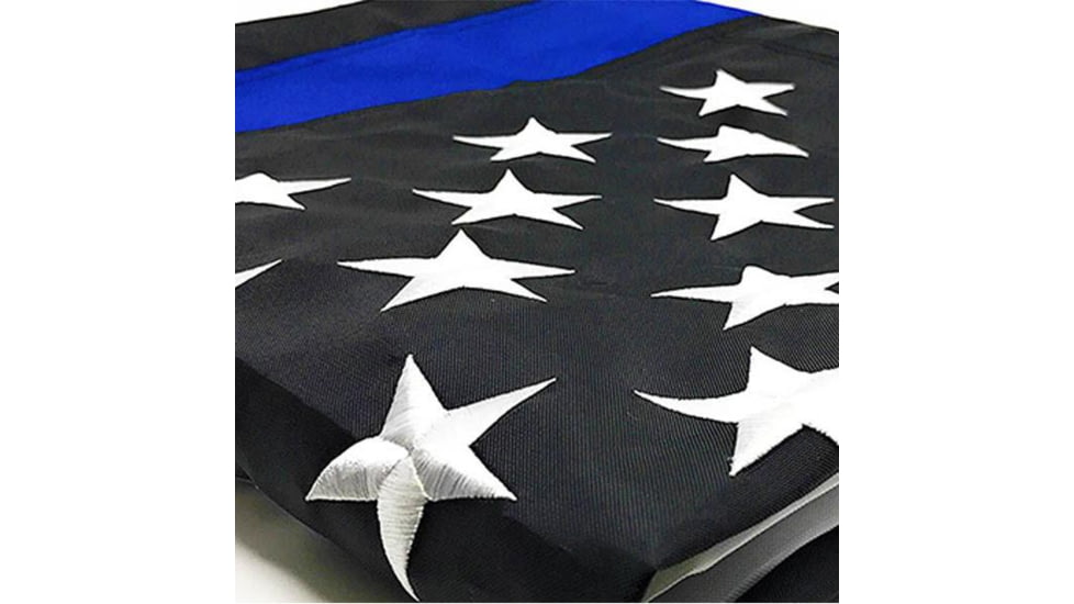 Thin Blue Line Pointview Flags - American Flag - Sewn/embroidered - 3 X 5 Feet - TBL-EMB-3X5