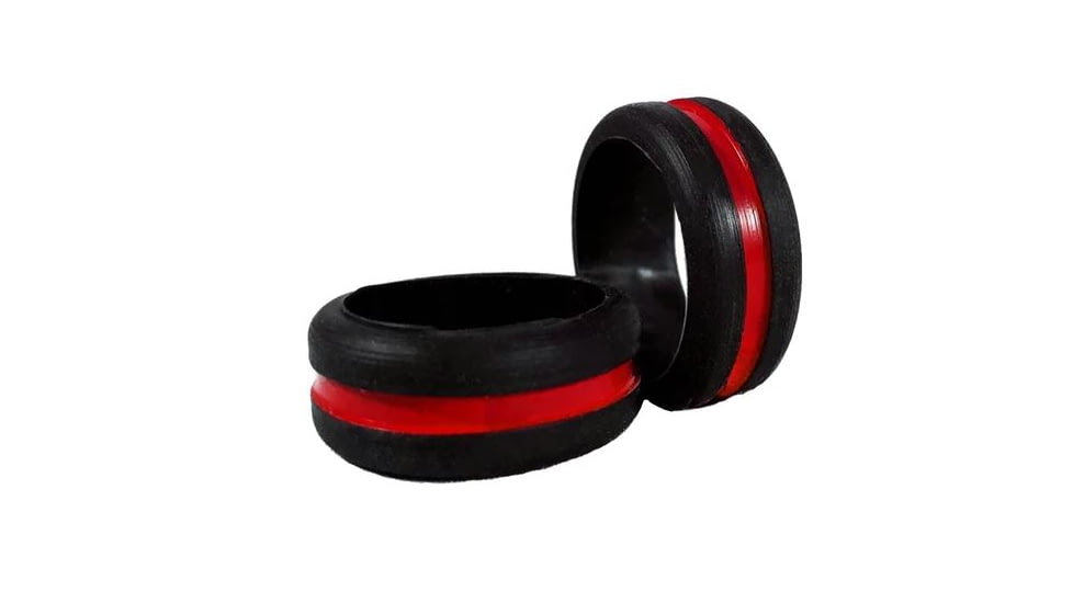Thin Blue Line Silicone Ring - Women's Thin Red Line - WOM-RING-RED-SILICONE-4