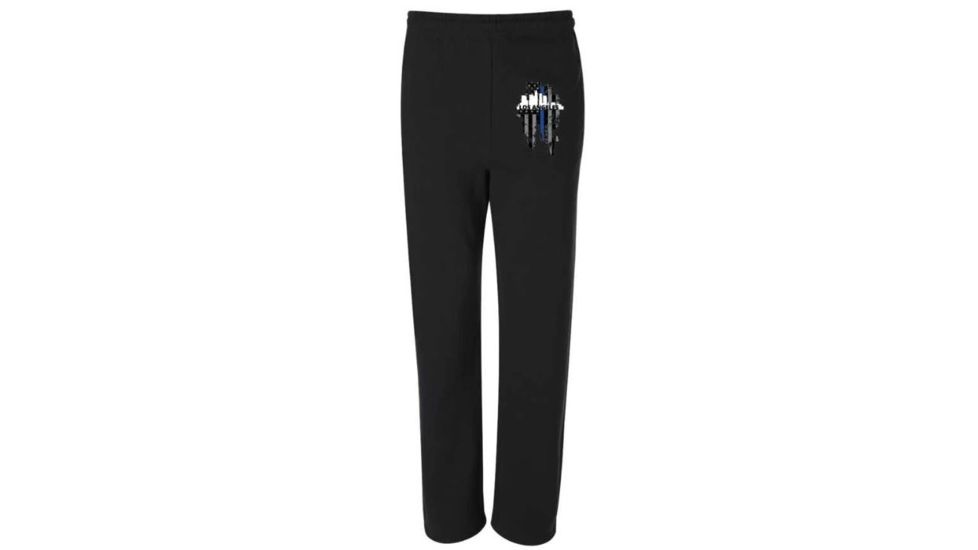 Thin Blue Line Sweatpants, Los Angeles, Black - LA-TBL-SPANTS-BLK-XXL