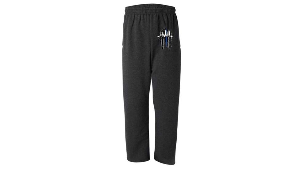Thin Blue Line Sweatpants, New York, Charcoal - NYC-TBL-SPANTS-CHARC-XXL
