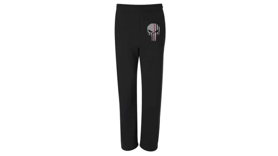 Thin Blue Line Sweatpants - Thin Red Line, Skull, Black - SKULL-TRL-SPANTS-BLK-XXL