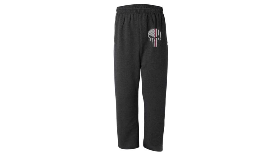 Thin Blue Line Sweatpants - Thin Red Line, Skull, Charcoal - SKULL-TRL-SPANTS-CHARC-XXL
