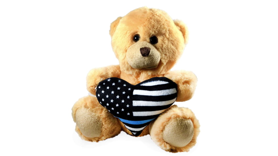 Thin Blue Line Teddy Bear - Heart, Thin Blue Line - TBL-TED-BEAR