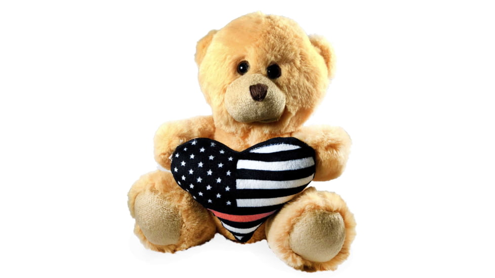 Thin Blue Line Teddy Bear - Thin Red Line Heart - TRL-TED-BEAR