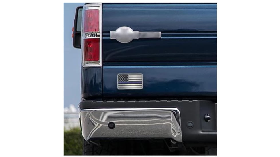 Thin Blue Line Vehicle Emblem - American Flag, Thin Blue Line - EMBLEM-TBL-AMERICAN