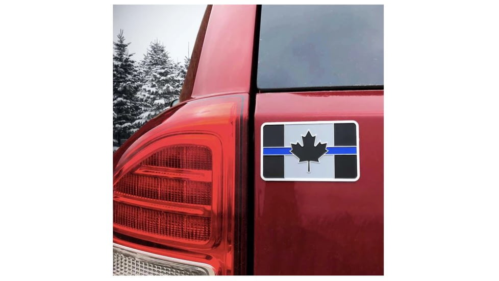 Thin Blue Line Vehicle Emblem - Canada, Thin Blue Line - EMBLEM-TBL-CANADA