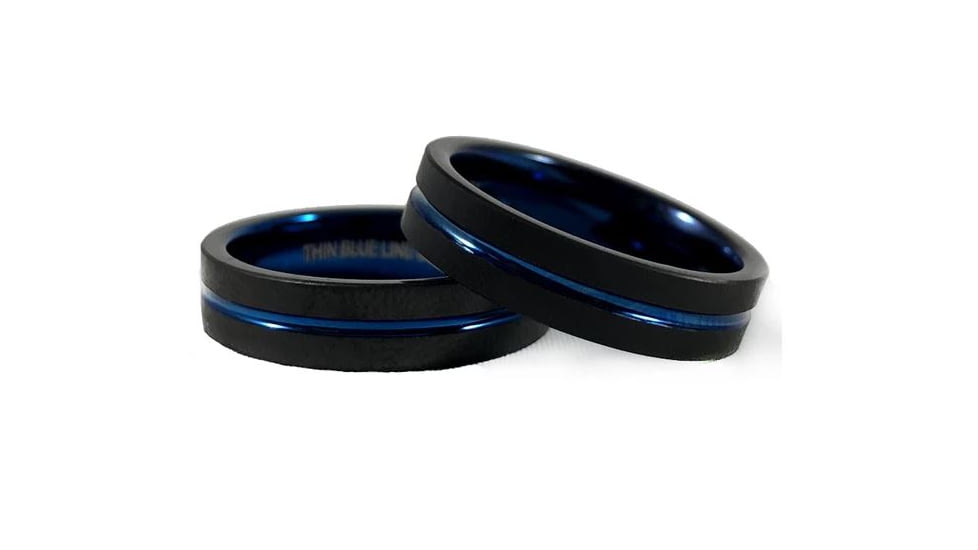 Thin Blue Line Women's Ring - WOM-RING-TBL-BLACK-10