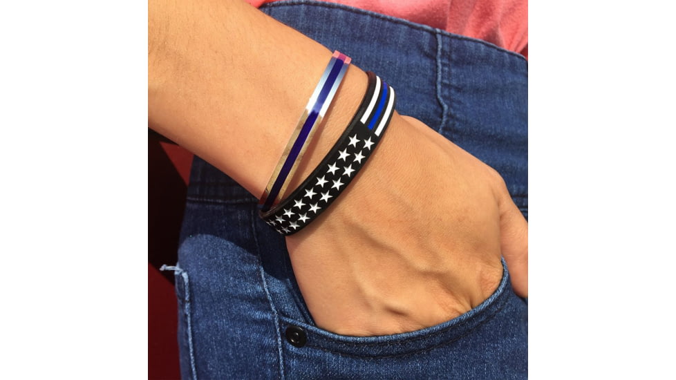 Thin Blue Line Womens Bangle, Thin Blue Line - BANGLE-TBL-MEDIUM